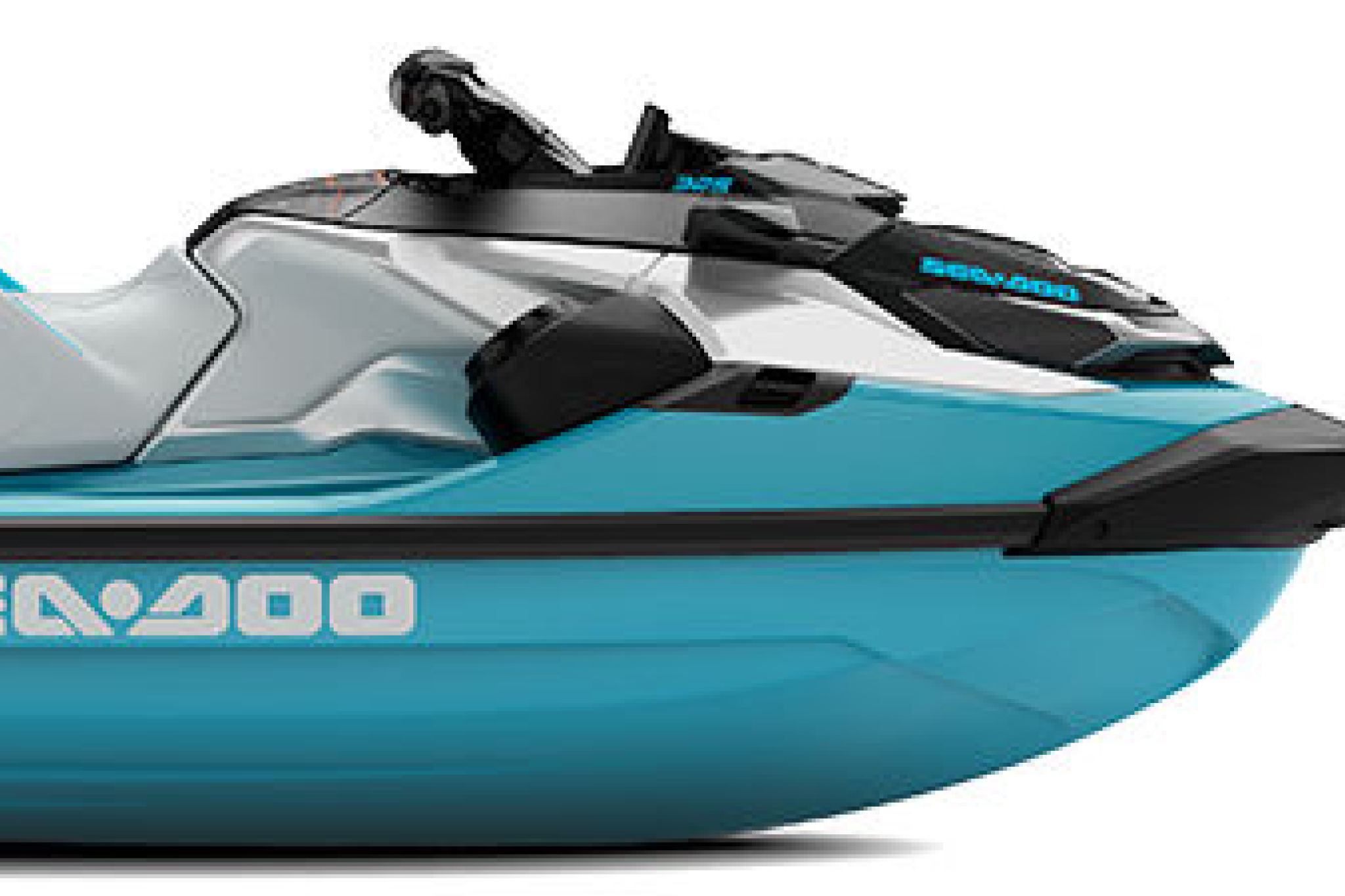 2025 Sea-Doo GTX Limited 325 partial side view focusing on hull lines and upper bodywork near the handlebars