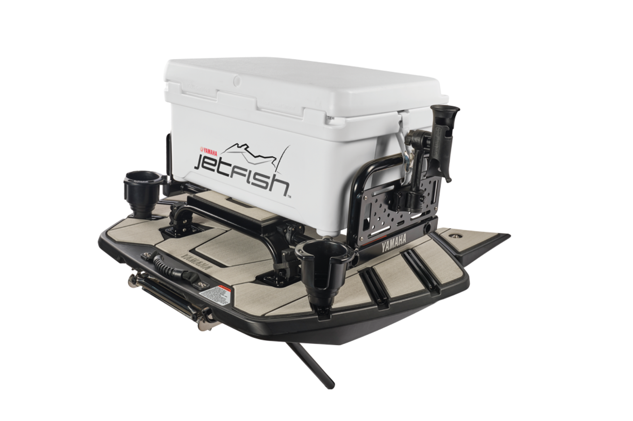 Accessory-mounted cooler and rear deck setup on the 2026 FX Cruiser SVHO, highlighting its versatility for cruising, fishing, and extended rides.