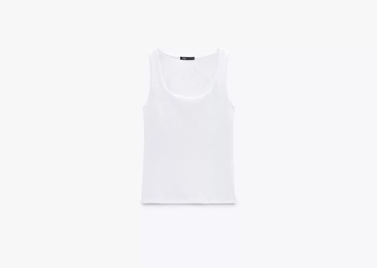 Wide Strap Stretch Top by ZARA