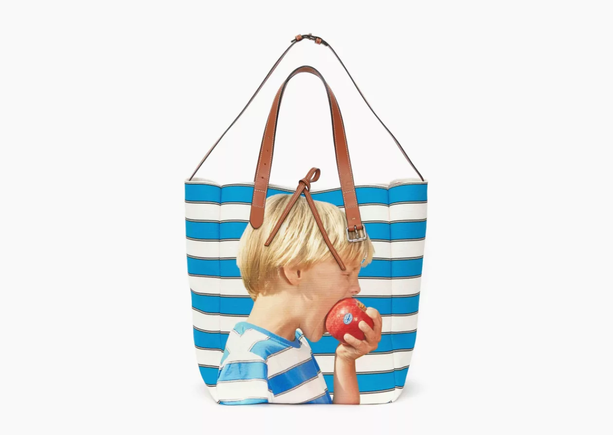 JW Anderson Belt Tote Bag with Boy with Apple Motif 2