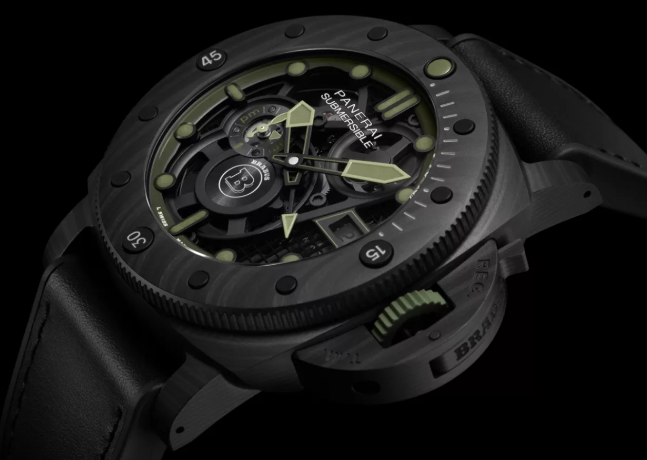BRABUS x Panerai Launches Limited Edition Submersible S BRABUS Verde Militare Watch 3
