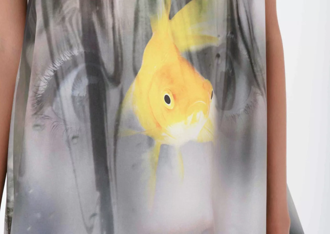 Printed One Shoulder Knot Dress by JW Anderson 5