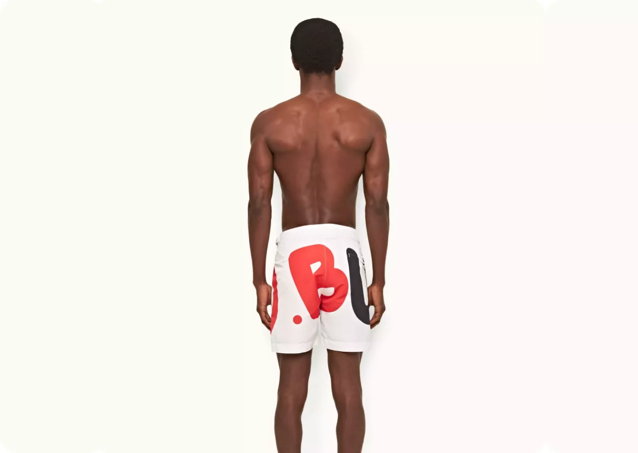 Bulldog White Sand O BUOY Mid Length Swim Shorts by Orlebar Brown 3