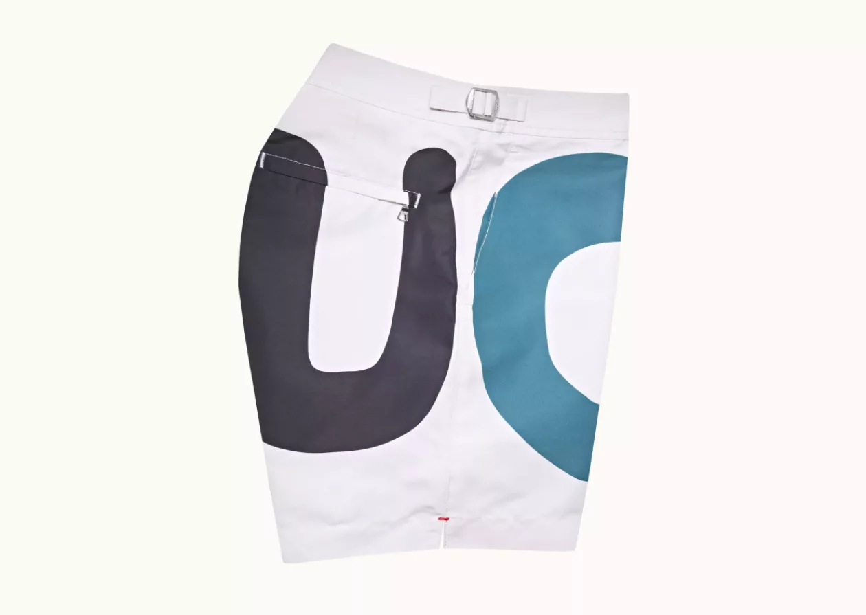 Bulldog White Sand O BUOY Mid Length Swim Shorts by Orlebar Brown 4