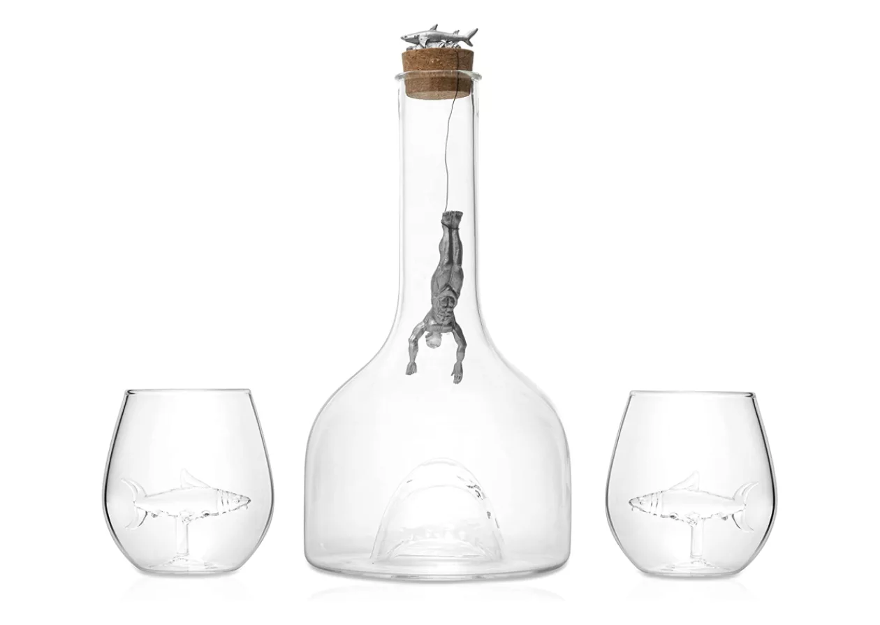 The Wine Savants Shark Decanter Set A Unique and Fierce Addition to Your Home Bar 1