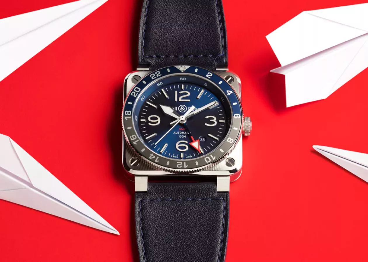 Unveiling the BR 03 93 GMT BLUE Redefining Travel Time with Bell Ross 1