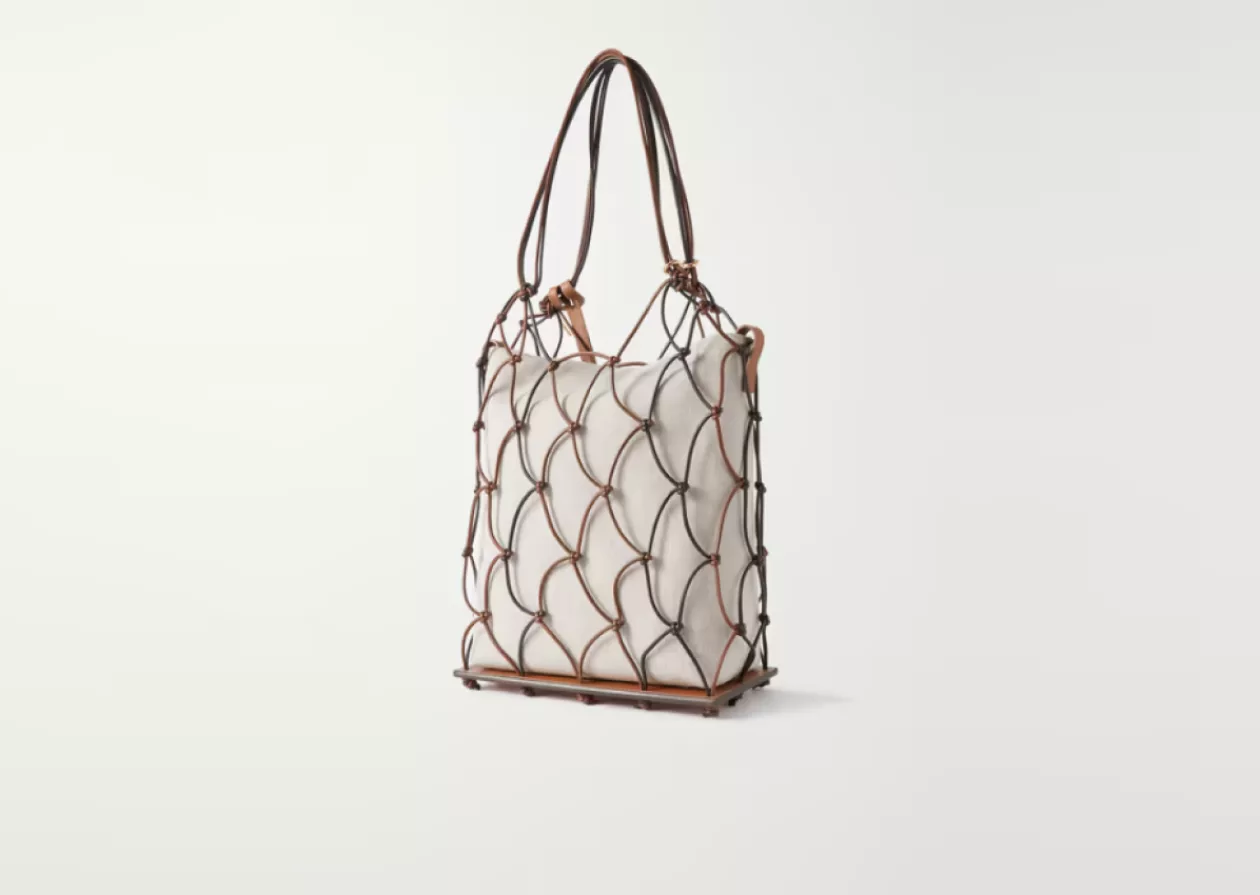 Jacquemus Leather Trimmed Canvas Messenger Bag 1