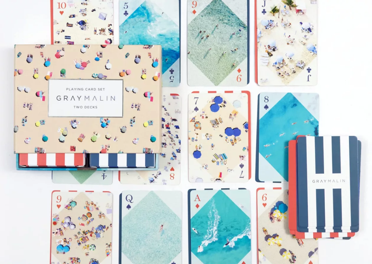 Elevate Your Game Nights with Gray Malins Beach Playing Card Set 7