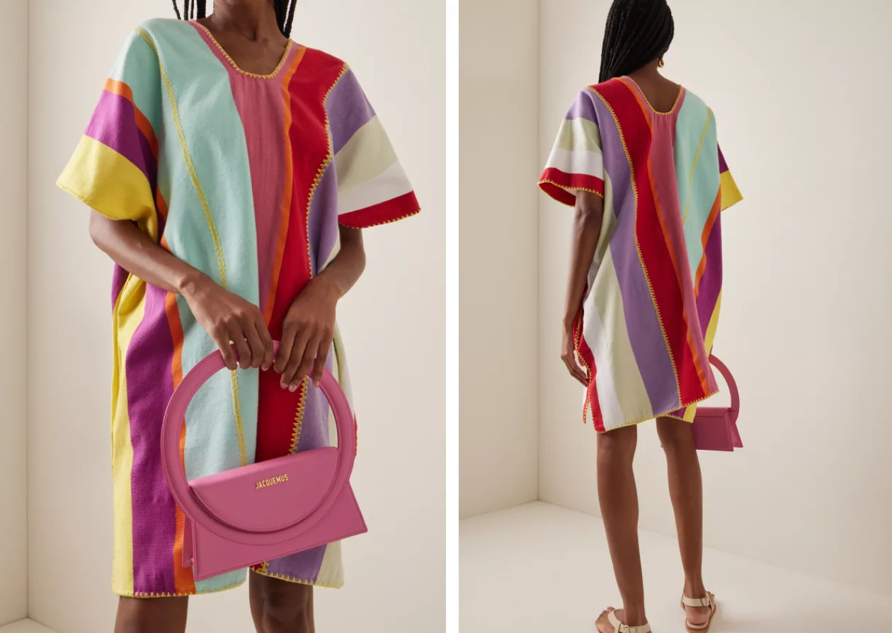 Striped Cotton Midi Kaftan 1