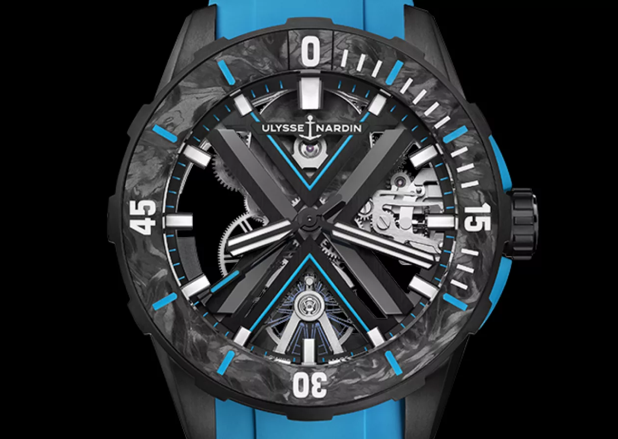 A Bold Statement of Style and Performance Ulysse Nardin Diver X Skeleton Azure 44mm 5