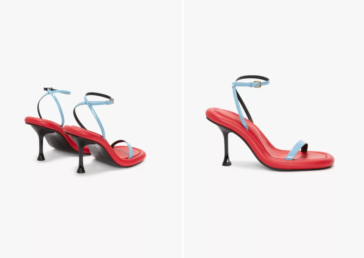 JW Anderson Bumper Tube Leather Heel Sandals