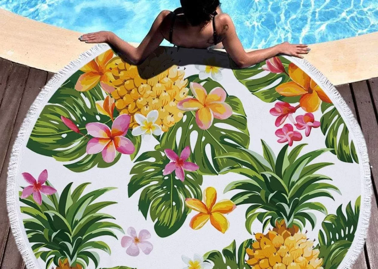 Icosa Mro Round Beach Towel 4