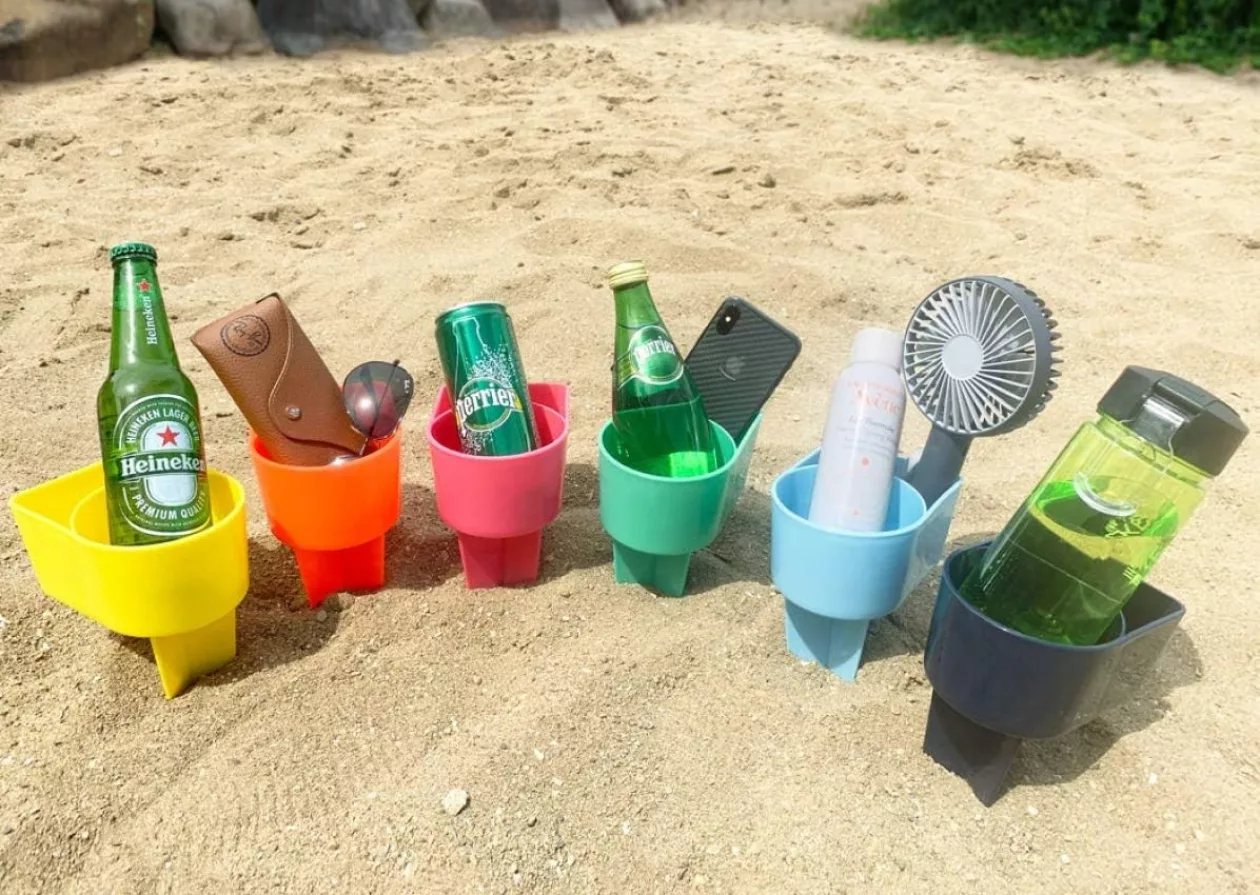 Home Queen Beach Cup Holder with Pocket 7
