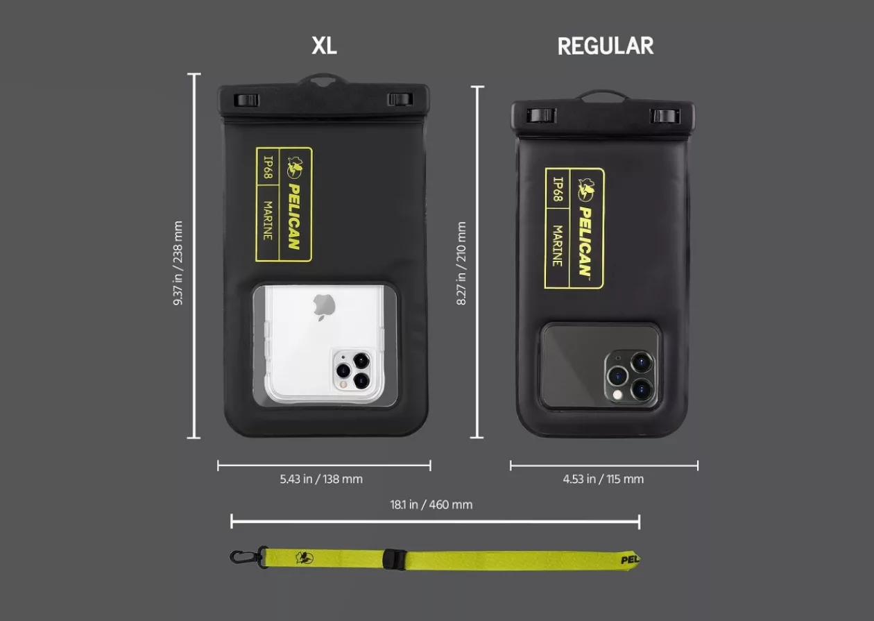 Pelican 2 Pack Marine IP68 Waterproof Phone Pouch Case 1