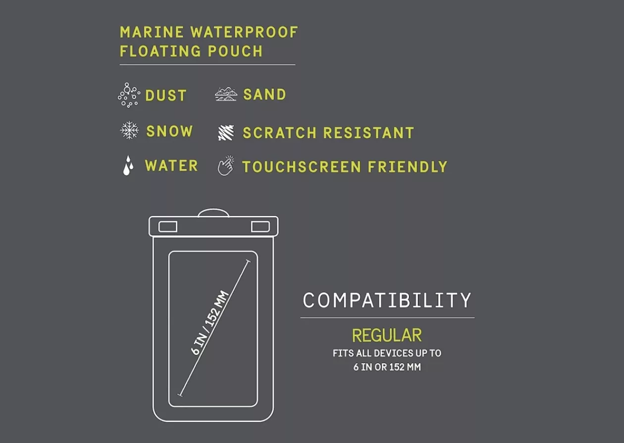 Pelican 2 Pack Marine IP68 Waterproof Phone Pouch Case 5