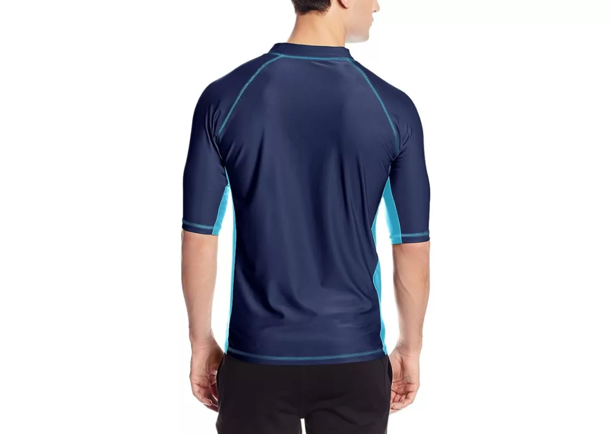 Kanu Surf Mens Mercury UPF 50 Short Sleeve Sun Protective Rashguard Swim Shirt 1