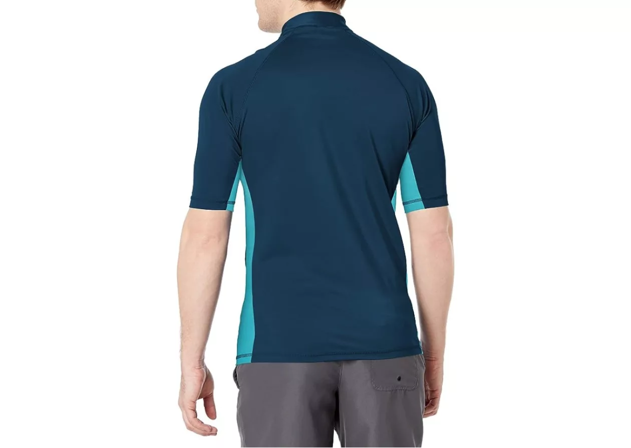 Kanu Surf Mens Mercury UPF 50 Short Sleeve Sun Protective Rashguard Swim Shirt 2