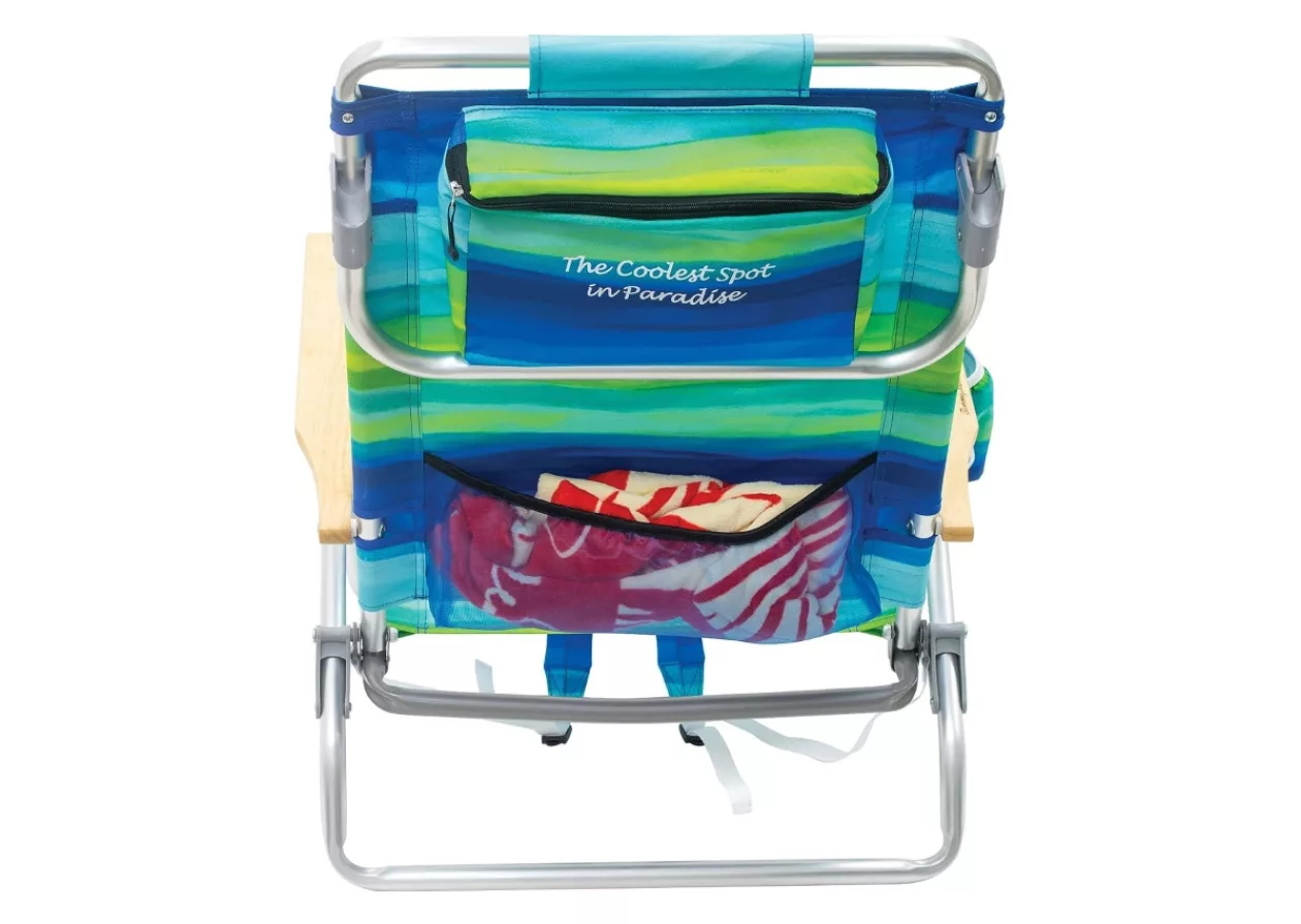 Tommy Bahama 5 Position Classic Lay Flat Folding Backpack Beach Chair 1