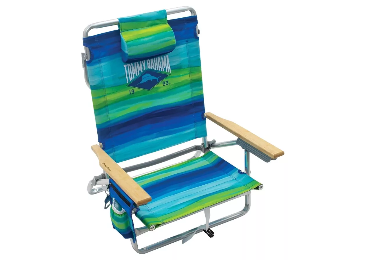 Tommy Bahama 5 Position Classic Lay Flat Folding Backpack Beach Chair 5
