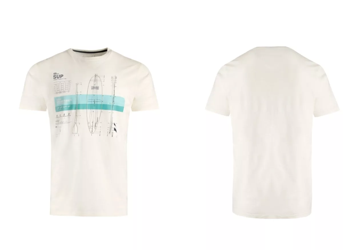 Sup School Organic Embroidered T Shirt Dusty White 3