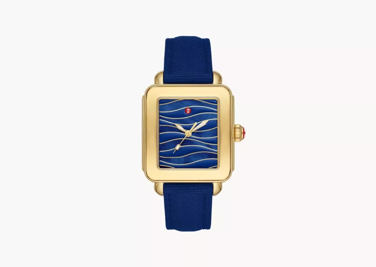 Eco Elegance Deco Sport Gold Tone Midnight tide ocean material Watch 1