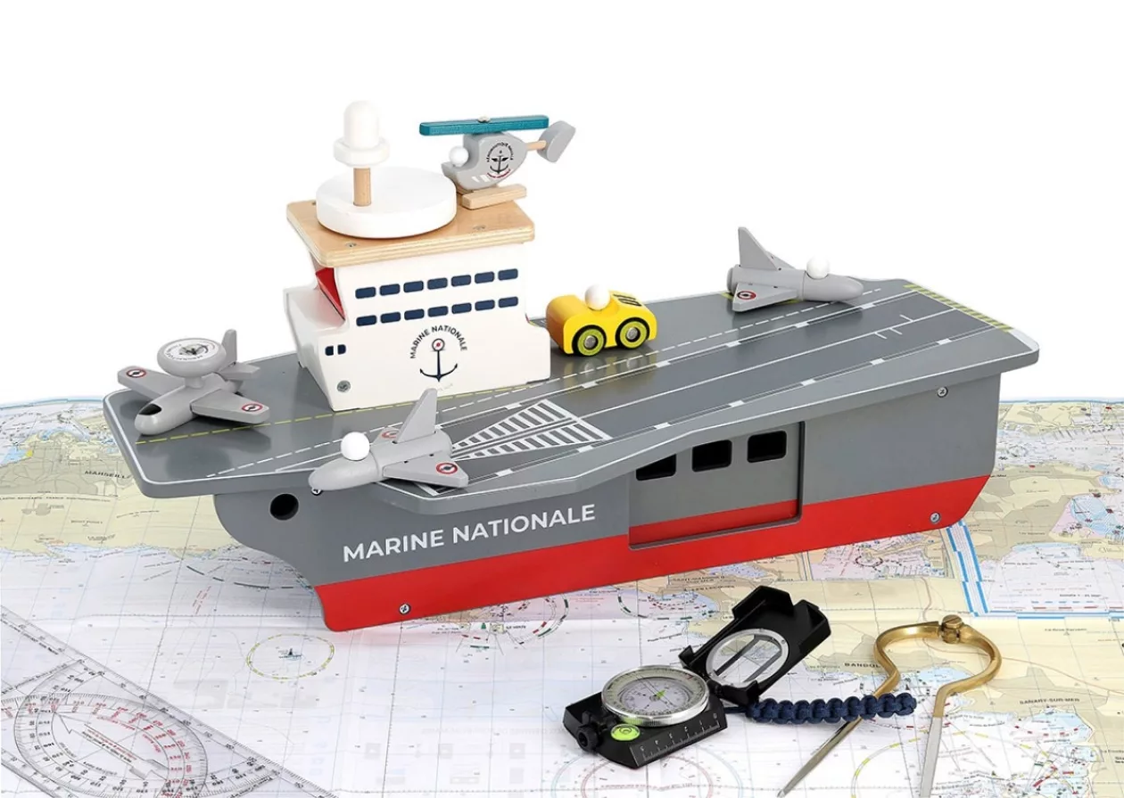 Imaginations Take Flight with Vilacs Wooden Aircraft Carrier Playset 3
