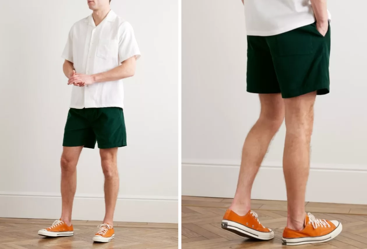 Portuguese Flannel Cotton Corduroy Drawstring Shorts