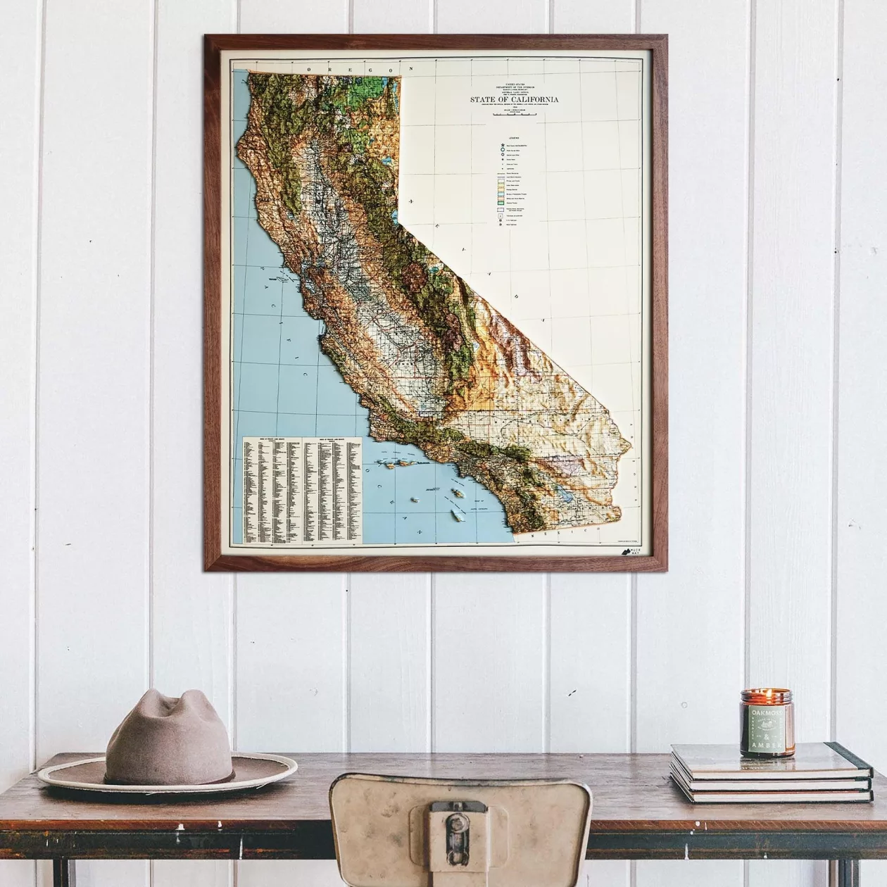 California 1944 3 D Raised Relief lifestyle