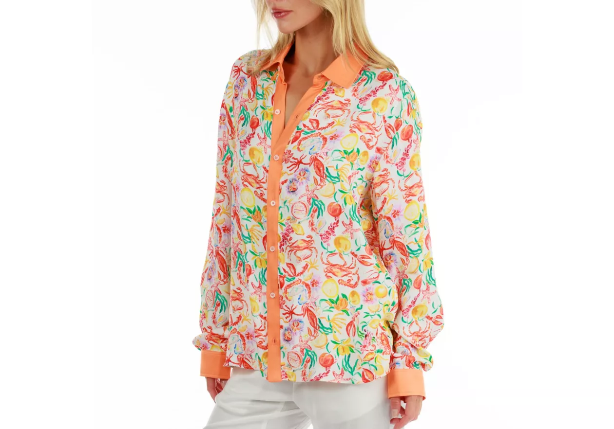 BAIN DE MERs Silky Orange Shirt 02