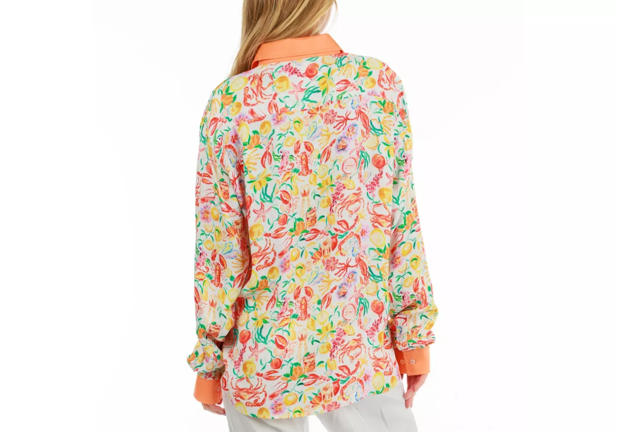 BAIN DE MERs Silky Orange Shirt 03