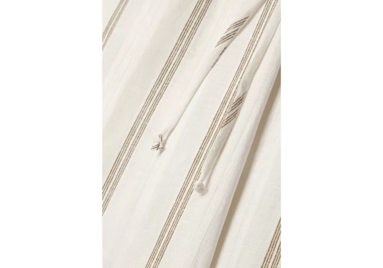 Loro Pianas Striped Linen Wide Leg Pants 04