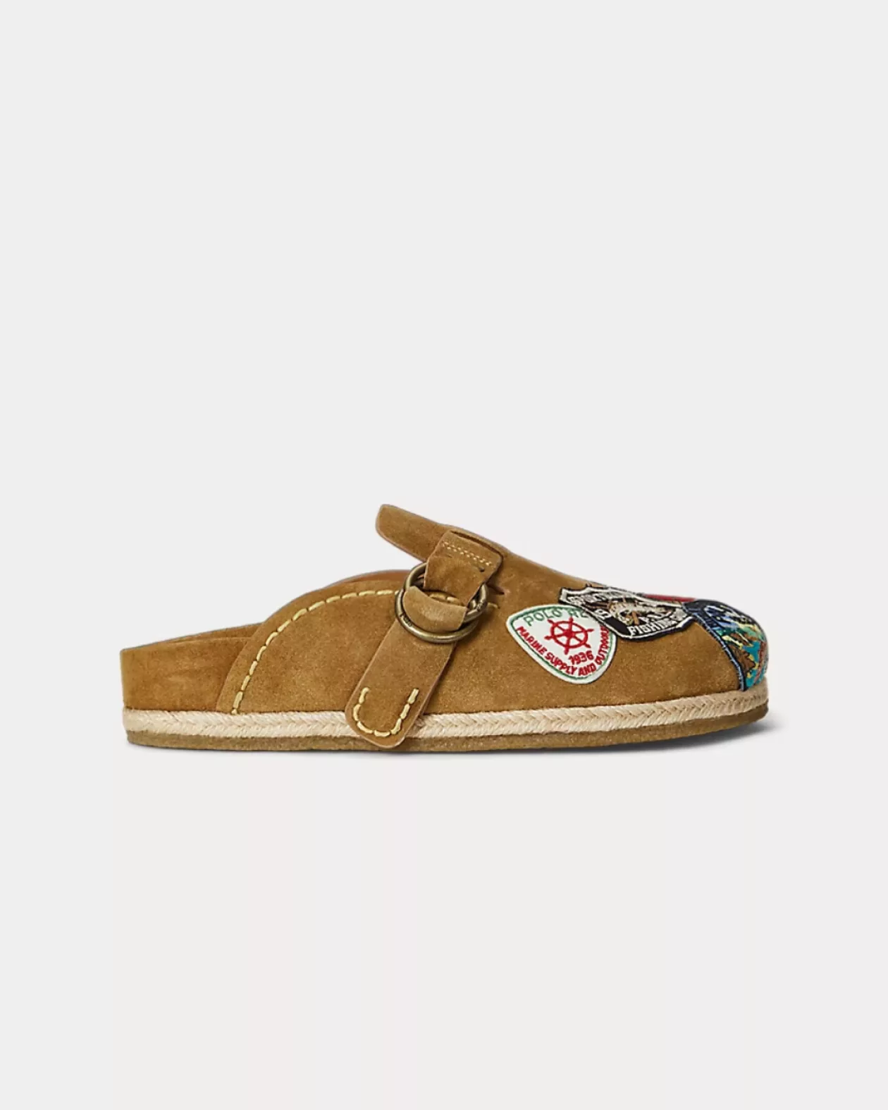 Step into Coastal Ease The Turbach Suede Clog Sandal by Ralph Lauren 01