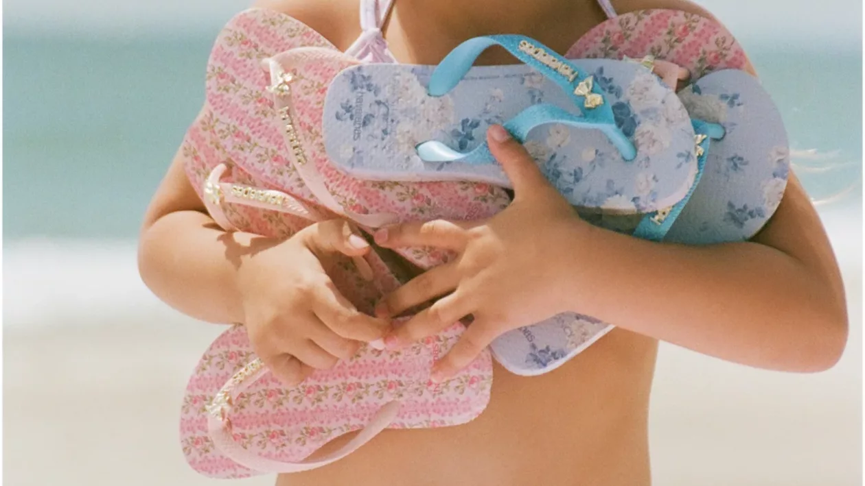 Sweet Steps Serene Style Love Shack Fancy x Havaianas Girls Flip Flops 001