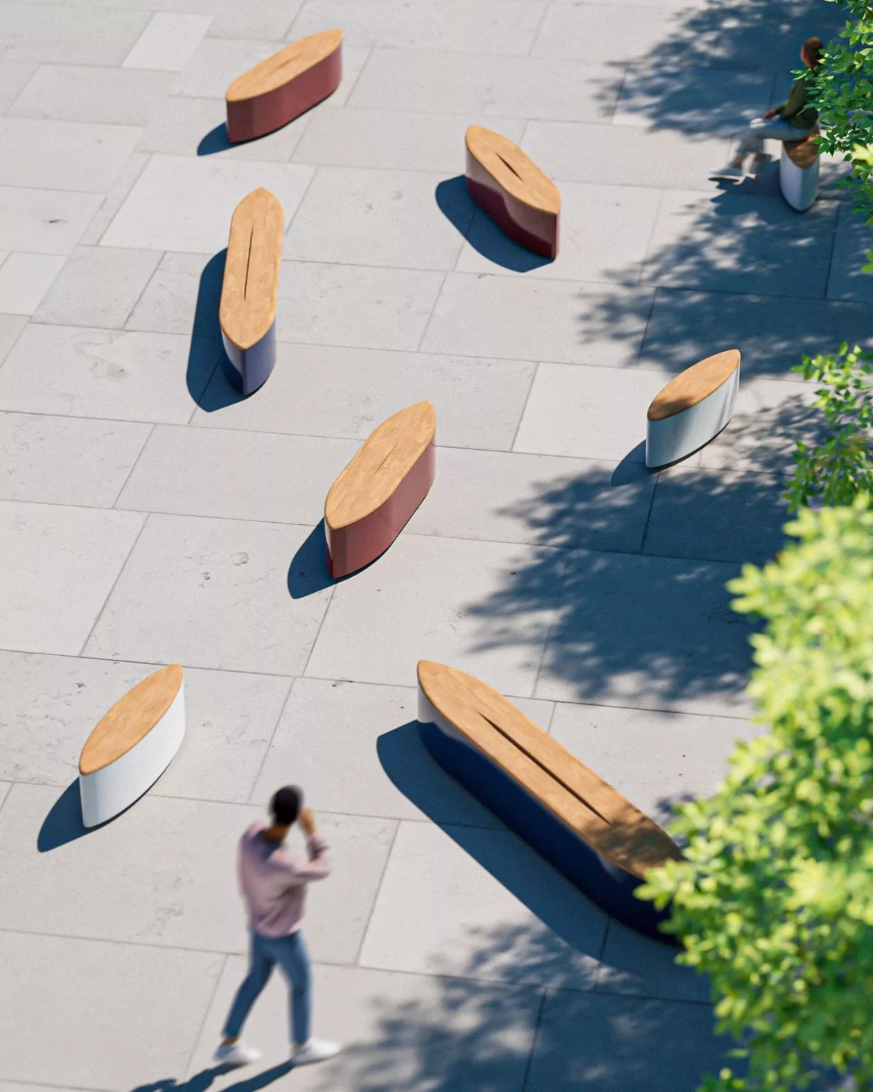 Sampan Benches by Tommy Cheong A Maritime Tale in Urban Seating 01