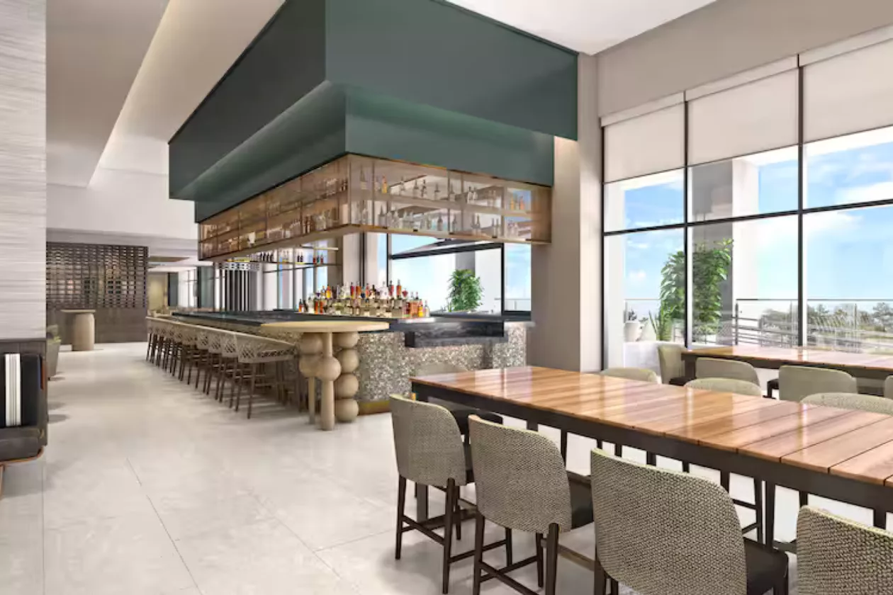 Embassy suites dining and the rooftop