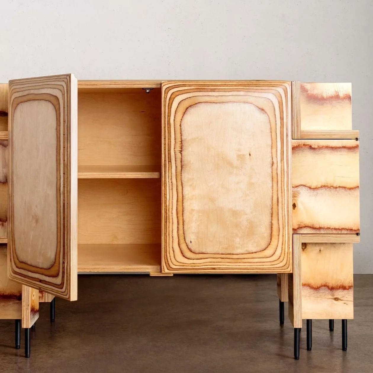 Pacific Credenza Sculptural Surf Inspired Storage 02