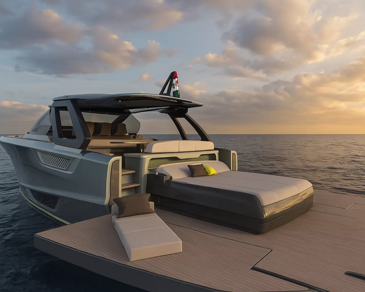Astor 58 Italian Walkaround Yacht with Open Deck Design 02