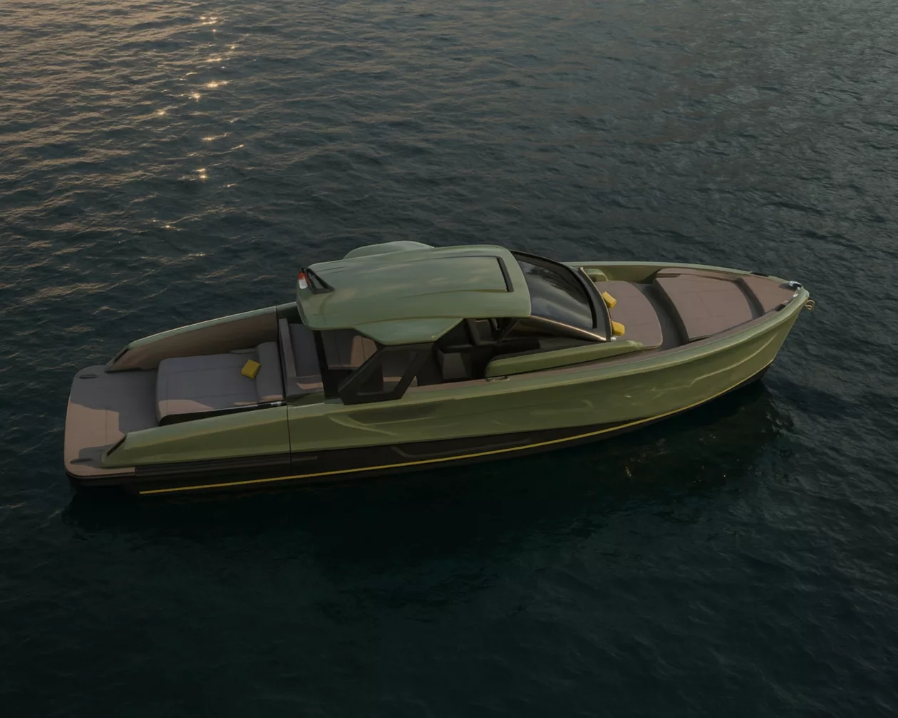 Astor 58 Italian Walkaround Yacht with Open Deck Design 04