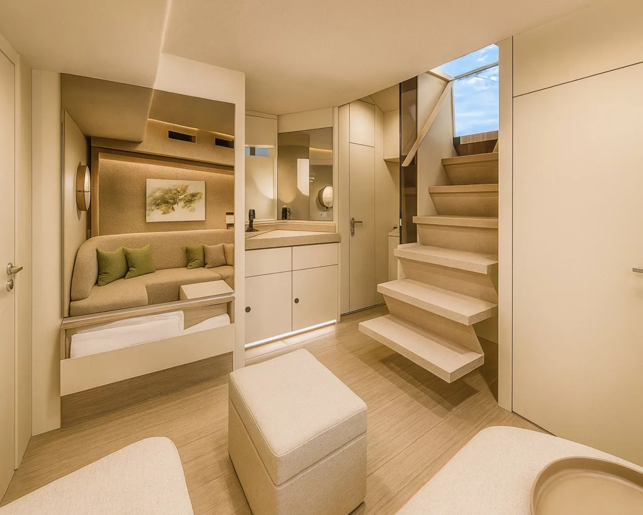 Astor 58 Italian Walkaround Yacht with Open Deck Design 05