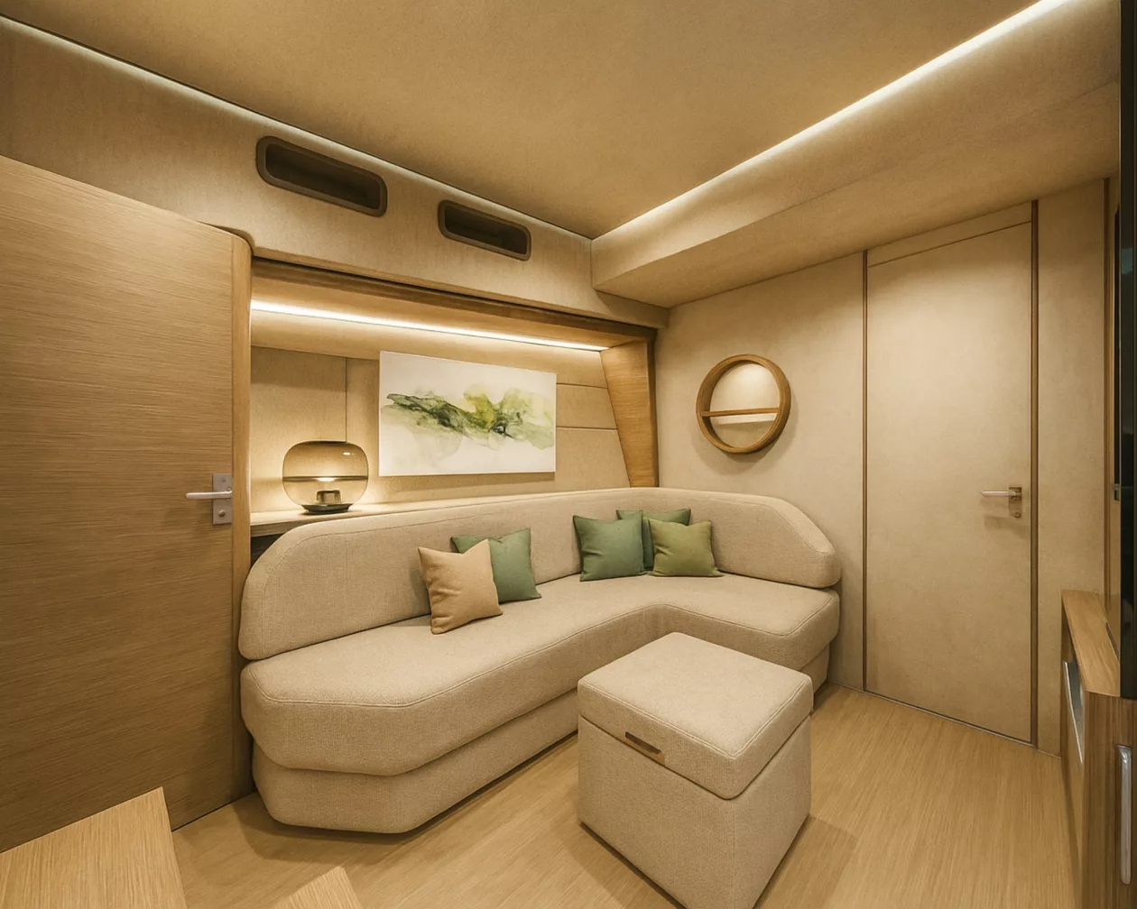Astor 58 Italian Walkaround Yacht with Open Deck Design 06