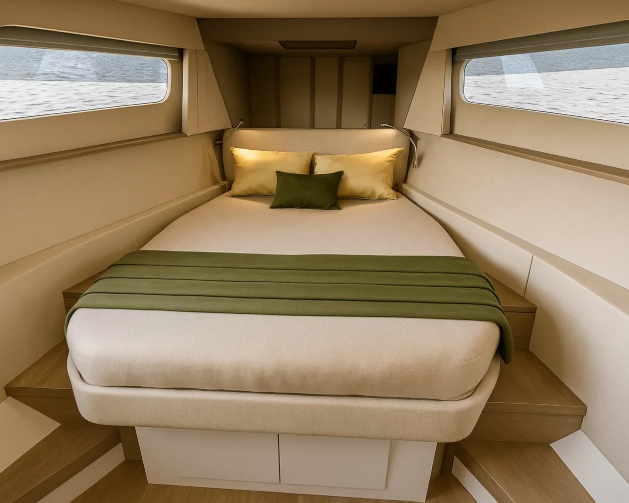 Astor 58 Italian Walkaround Yacht with Open Deck Design 07