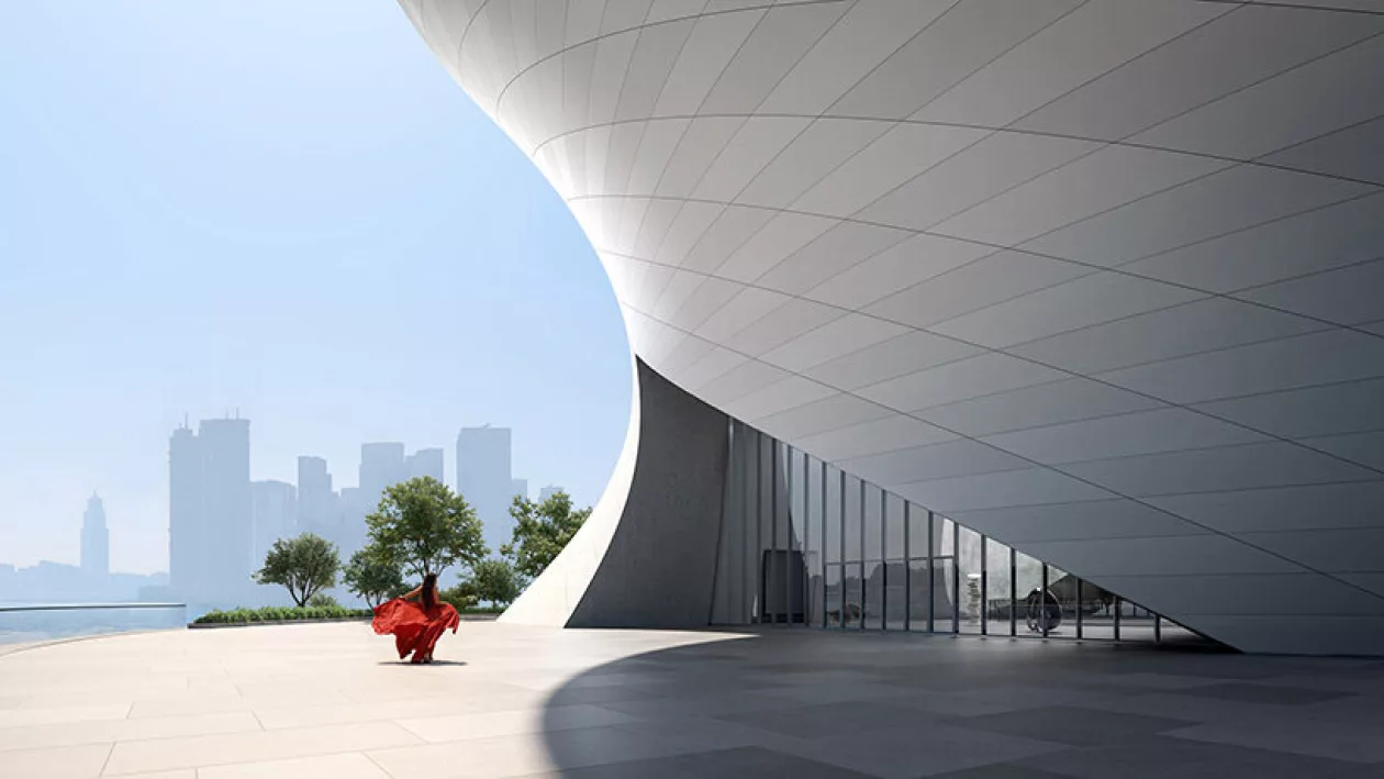 Floating Minimalism Tadao Andos Monolithic Museum Dubai 05