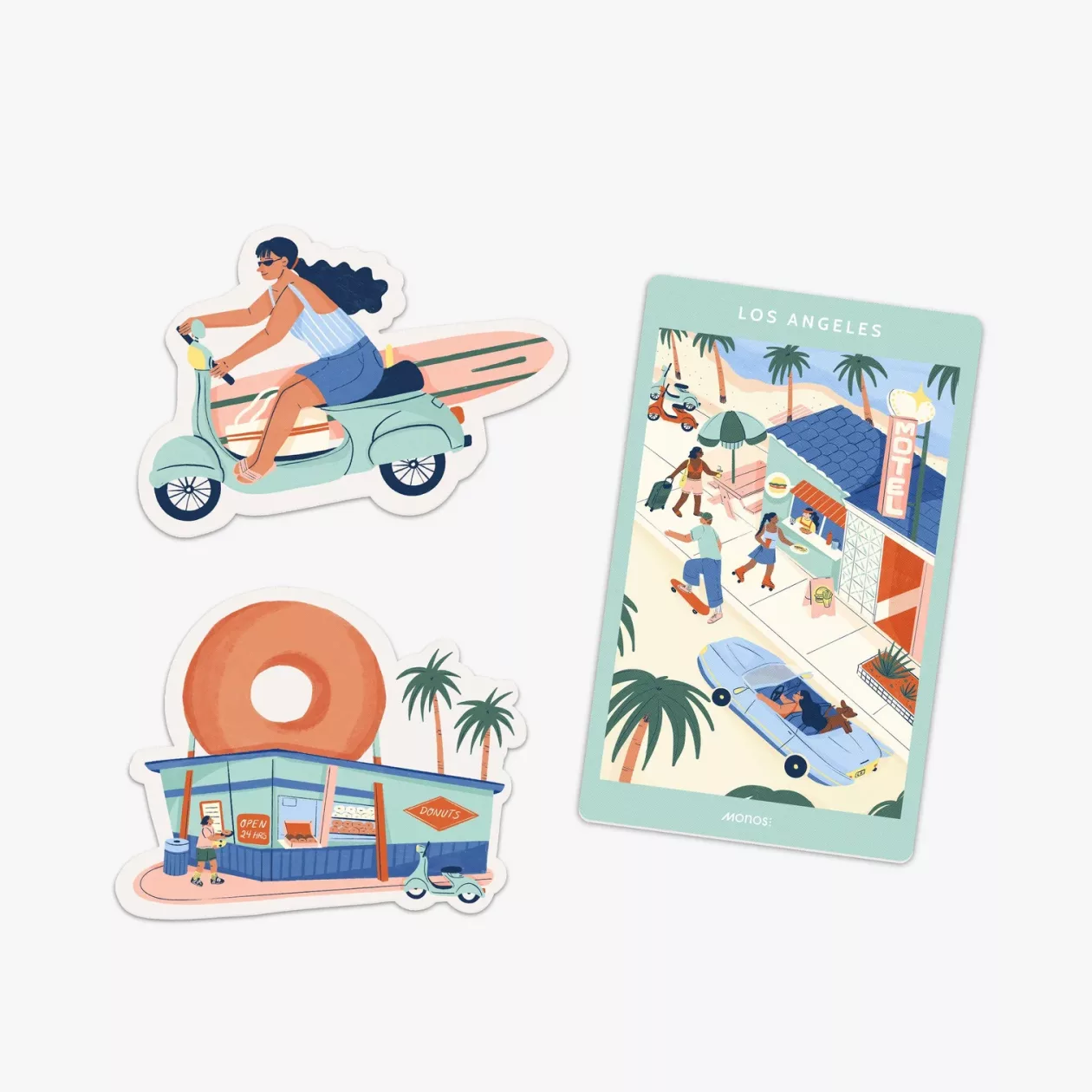 Monos Los Angeles Destination Stickers 01