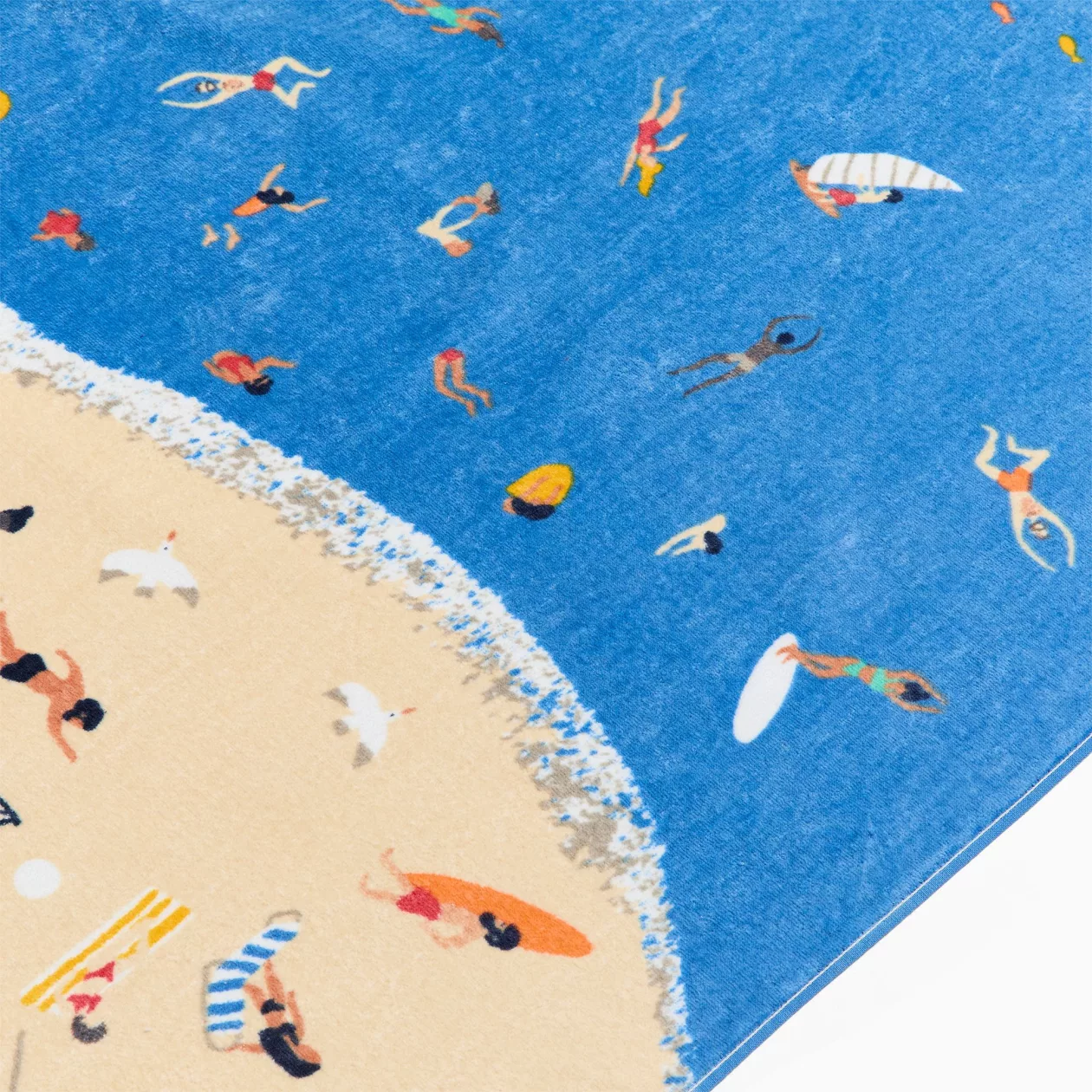 The Beach Scene Towel Art Inspired Dual Texture Comfort for Seaside Days 05