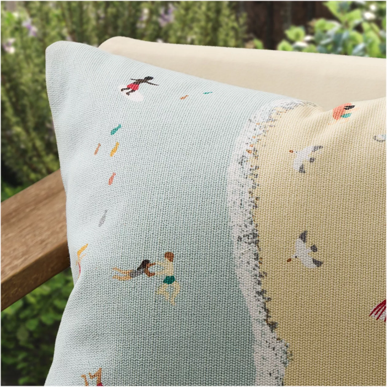 The Outdoor Beach Scene Pillow All Weather Art for Your Patio 02