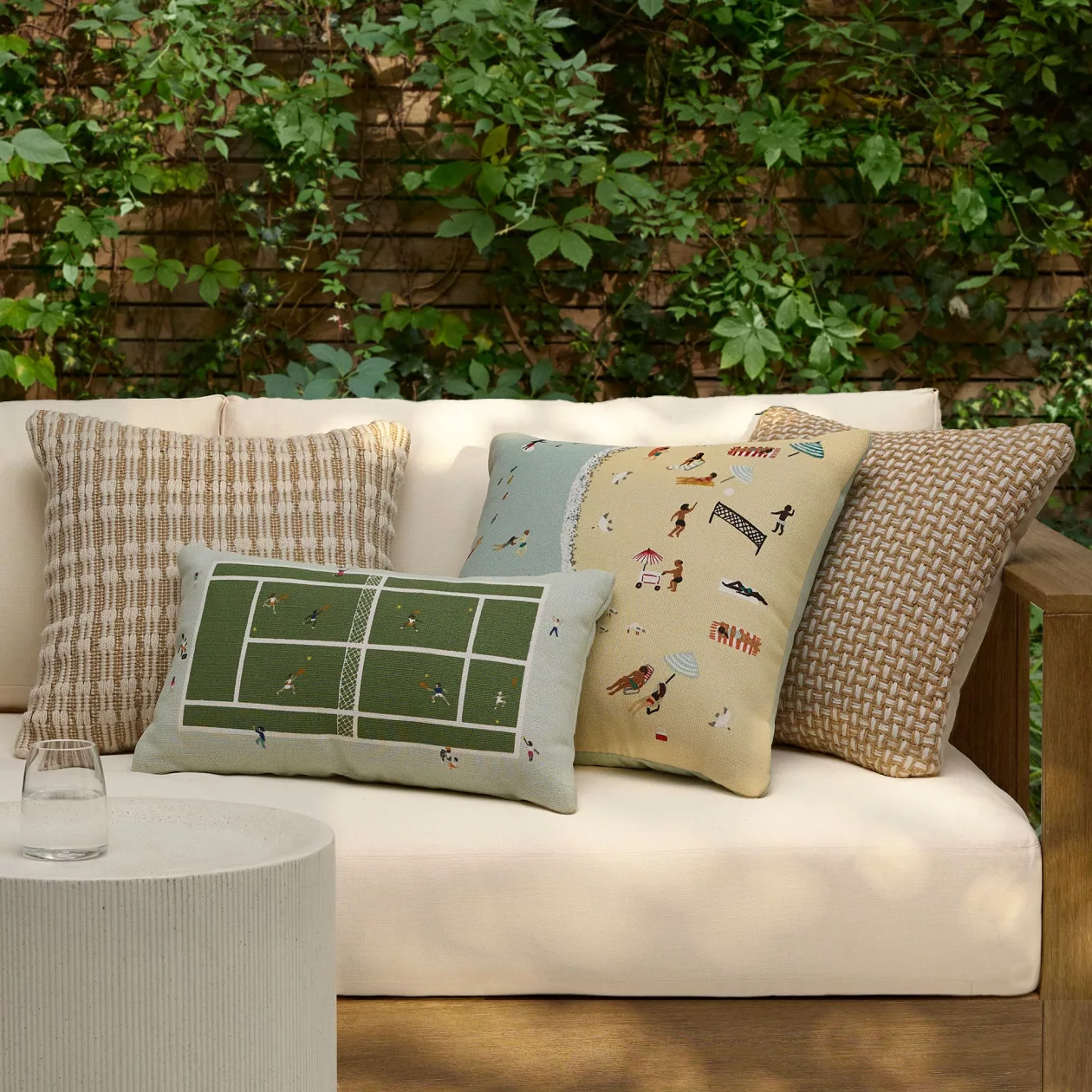 The Outdoor Beach Scene Pillow All Weather Art for Your Patio 03