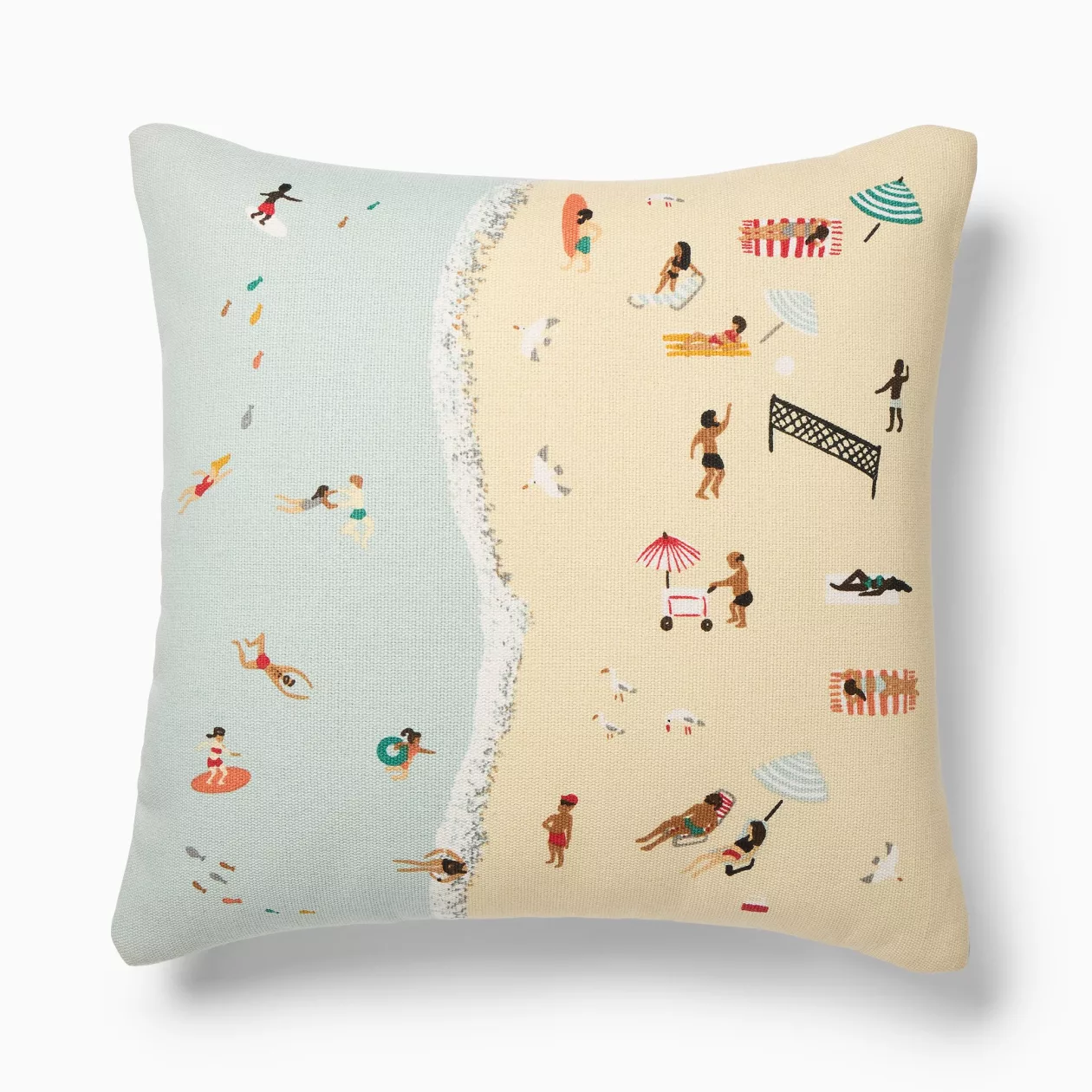 The Outdoor Beach Scene Pillow All Weather Art for Your Patio 04