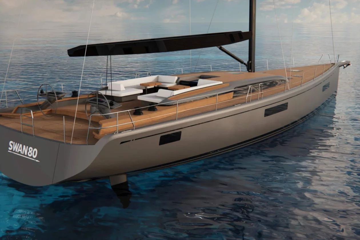 7 Nautor Swan 80 The Art of Silent Sailing in the Electric Age