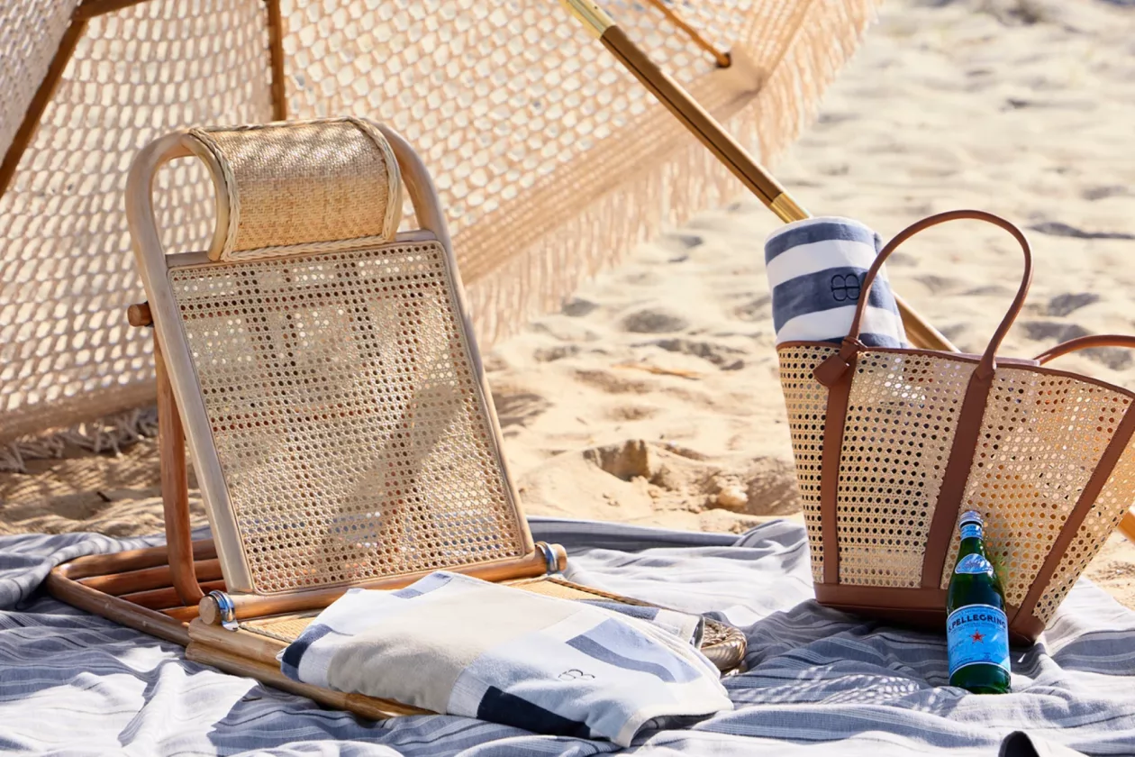 2 Boll Branch Organic Coastal Stripe Blanket Sustainable Seaside Comfort