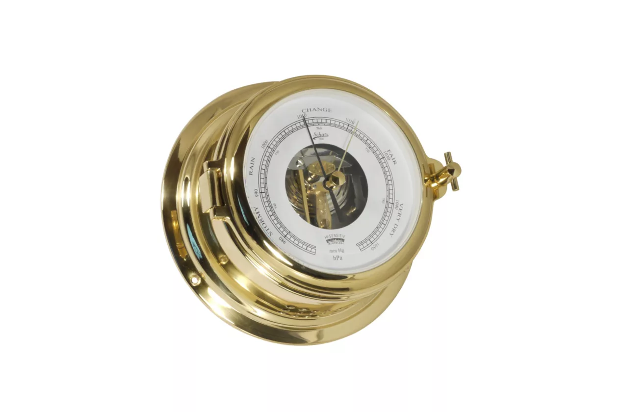 1 Schatz Midi Open Dial Barometer Brass 155mm 450 BO